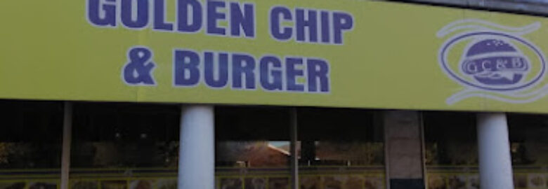 Golden chip and burger in Bothaville, Free State, South Africa